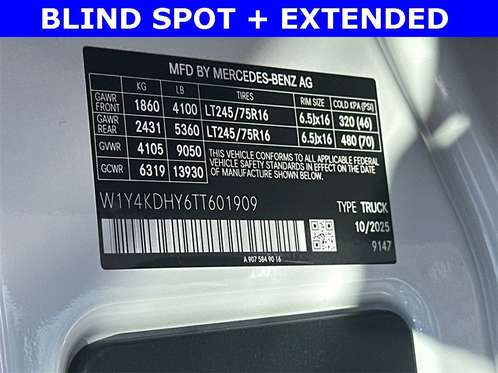 2026 Mercedes-Benz Sprinter 2500 Cargo 170 WB Extended